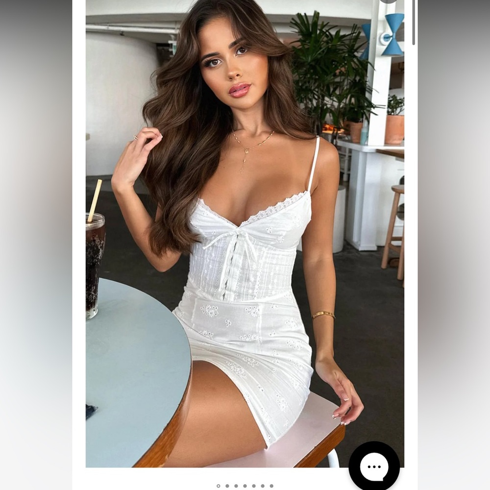 Hard To Love Mini Dress White - White fox